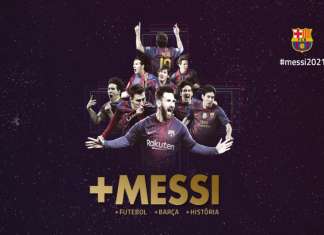 Barcelona oficializa renovação com Messi até 2021