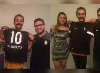 Eduardo Sterblitch recebe camisa do Remo de presente