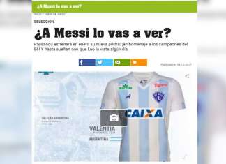 Novo uniforme bicolor é destaque no Olé, da Argentina