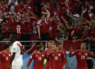Cueva desperdiça pênalti, e Dinamarca vence o Peru em Saransk