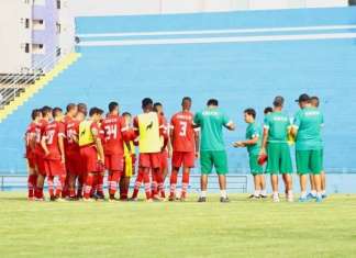 Na concentração, jogadores do Paysandu acompanharam vitória do Brasil na Copa