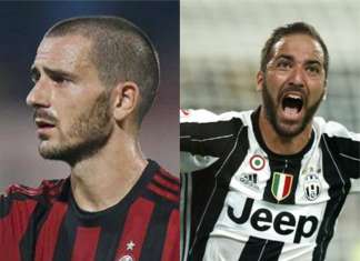 Juve e Milan acertam troca envolvendo Higuain e Bonucci, diz imprensa