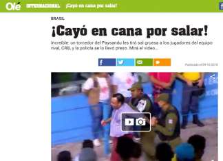 Torcedor bicolor preso por jogar sal na Curuzu vira destaque internacional