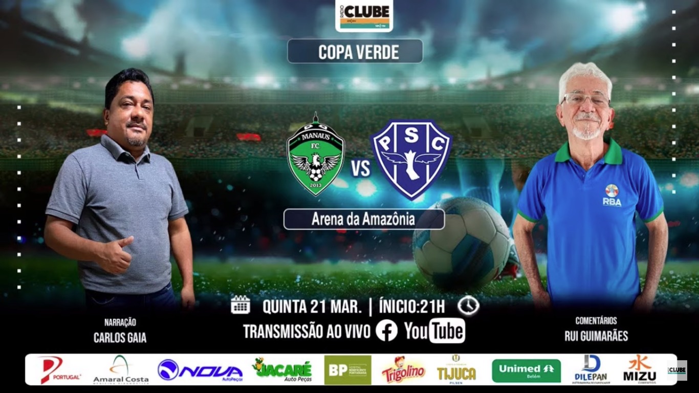 Tem Jogo No Dol E Na Clube Manaus X Paysandu Rádio Clube Do Pará 5847