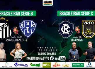 Ao vivo na Rádio Clube: Santos x Paysandu e Remo x Voltaço