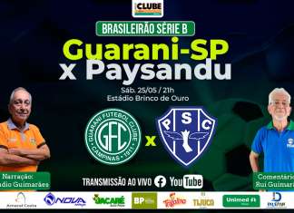 Tem Jogo no DOL! Ouça Guarani X Paysandu