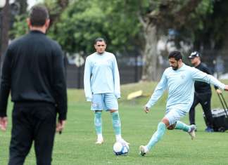 Paysandu treina no frio de 11 graus para encarar o Coritiba