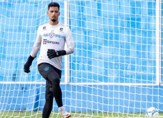Matheus Nogueira comemora volta ao gol do Paysandu