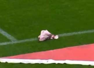 Torcedor do Corinthians arremessa cabeça de porco em campo
