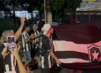 Supercopa: torcida enlouquece na recepção do Botafogo em Belém