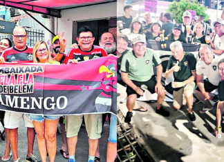 Fanáticos por Botafogo e Flamengo se mobilizam em Belém