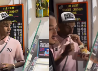 Lamine Yamal toma sorvete no Beco do Batman, em SP