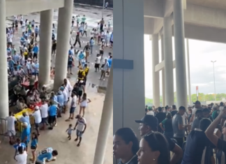 Torcedores chegam ao Mangueirão para o Re-Pa da Série B
