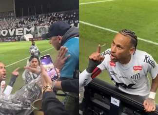 VÍDEO: Neymar briga feio com torcedor depois da derrota do Santos