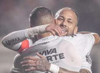 Em 1º jogo de Neymar após renovação, Santos vence amistoso