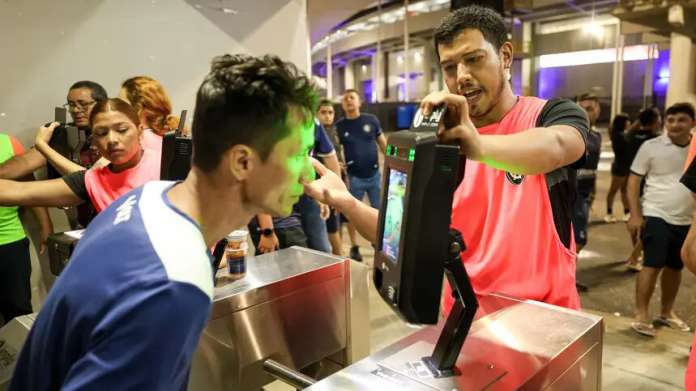Biometria facial marca Remo x Fluminense no Mangueirão