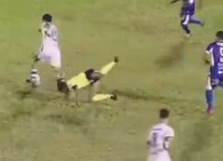 Vídeo: árbitra é derrubada em jogo do Cearense e caso vai ao TJD