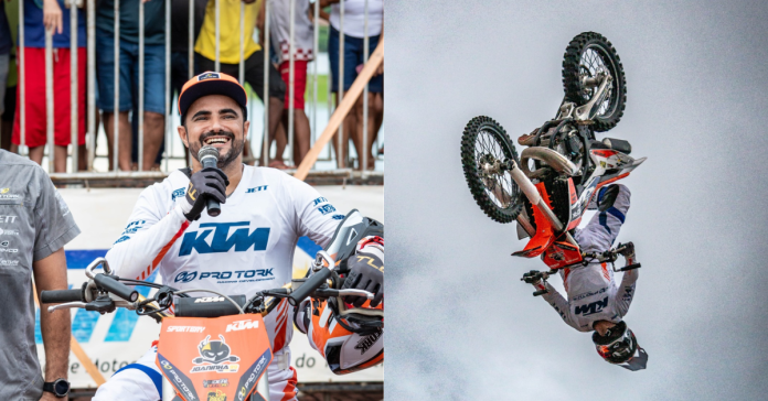 “Joaninha” Flores faz show de motocross freestyle no Pará
