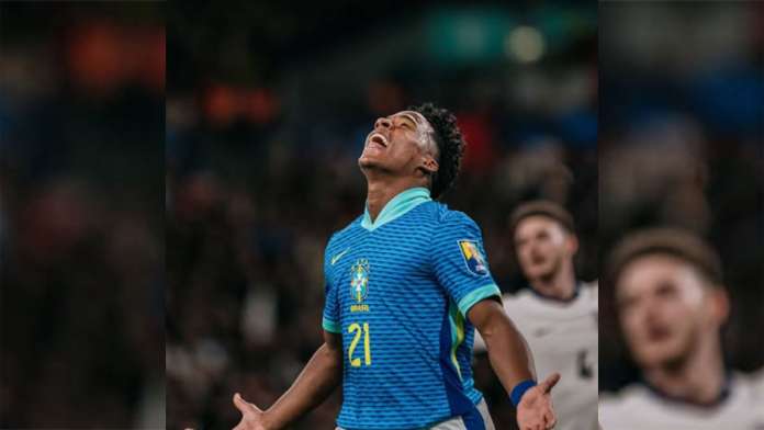 Endrick celebra convocação para a sua primeira Copa do Mundo