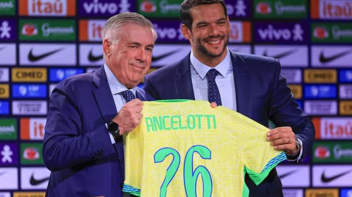 Presidente da CBF garante permanência de Ancelotti até 2030