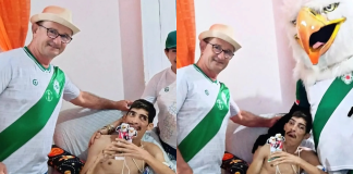 Tuna Luso visita Pam Pam: torcedor se recupera após atropelamento