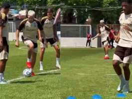 Veja imagens do treino do Flamengo no Baenão em Belém