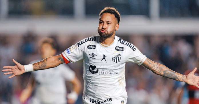Flamengo abre 2 a 0, mas Santos empata com dois gols de Neymar